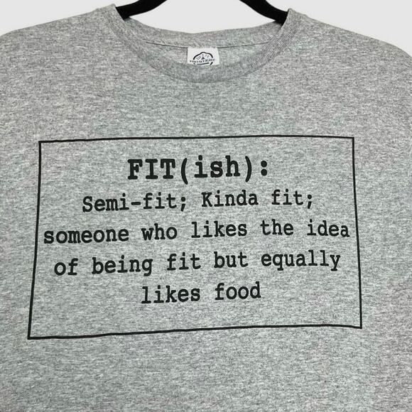 FITish T-Shirt, Foodie Tee, Fitness Humor, Gym, Exercise Fun - Picture 5 of 5